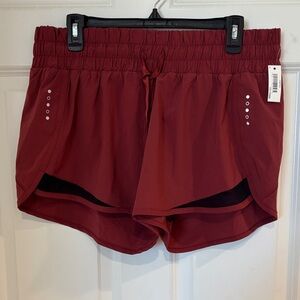 Women's Maroon Athletic Shorts